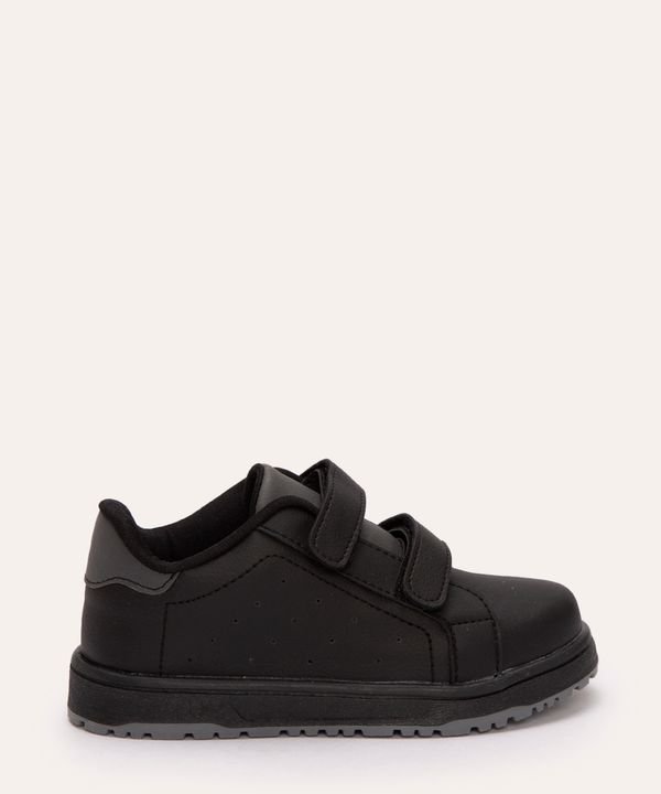tênis infantil com velcro preto 23