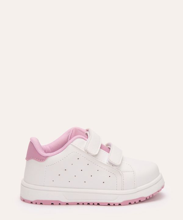 tênis infantil com velcro branco 21