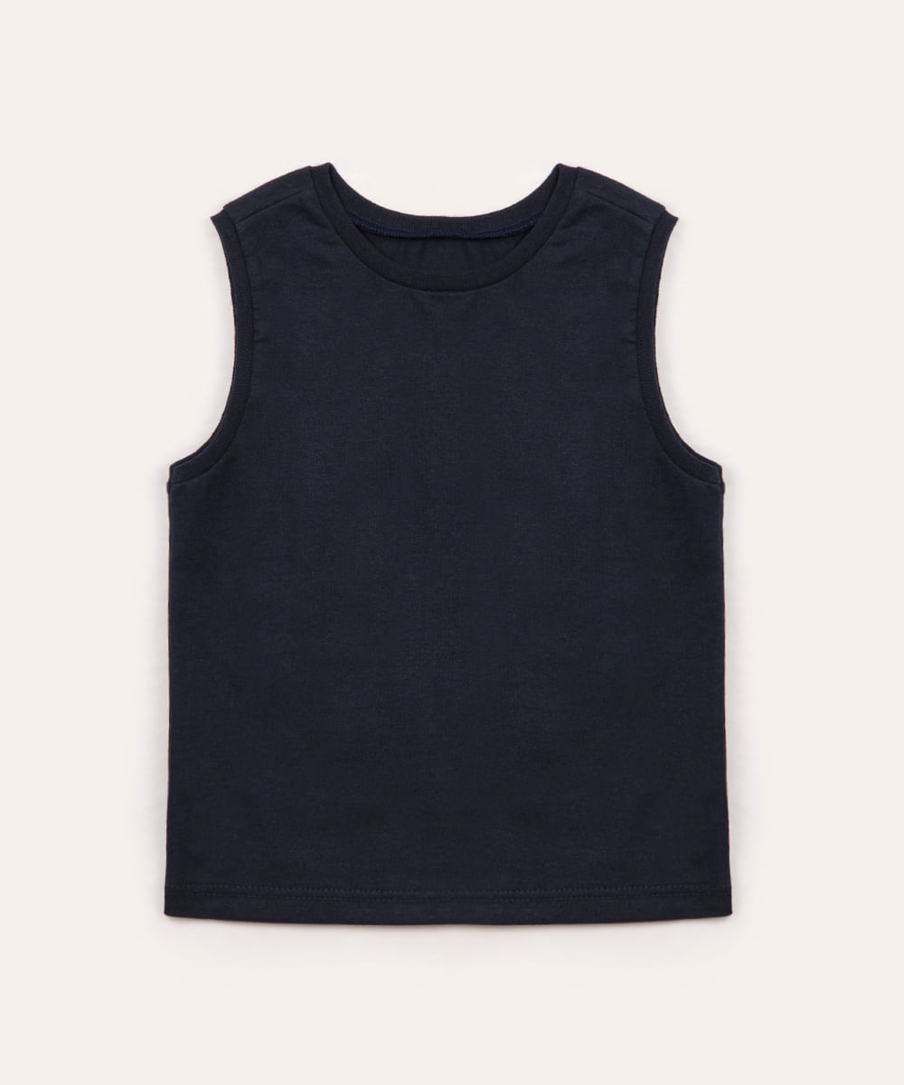 regata infantil de algodão azul