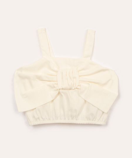 cropped infantil laço alça média off white 2 cropped infantil laço alça média off white 2