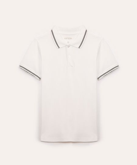 polo de algodão piquet infantil manga curta branco 14 polo de algodão piquet infantil manga curta branco 14
