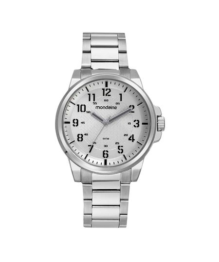 relógio analógico mondaine 32559G0MKNE2K1 com pulseira prata UNICO