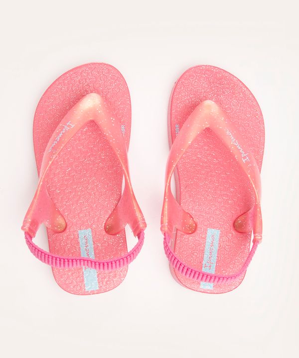 chinelo infantil glitter ipanema rosa choque 20-21