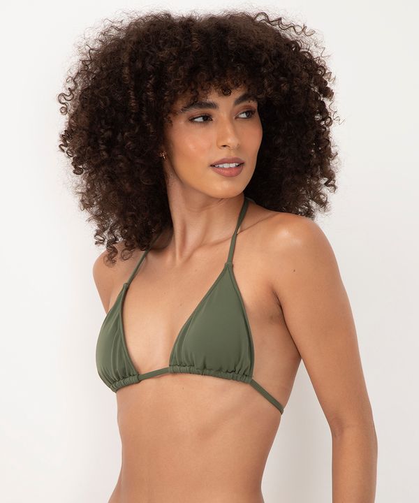 biquíni top cortininha com proteção uv verde G