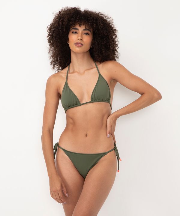 biquíni calcinha tanga laço cortininha com proteção uv verde GG