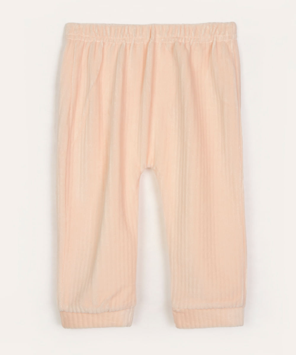 calça de plush infantil unicórnio rosa