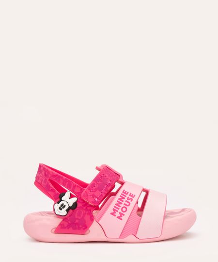 sandália infantil minnie mouse grendene rosa 22 sandália infantil minnie mouse grendene rosa 22