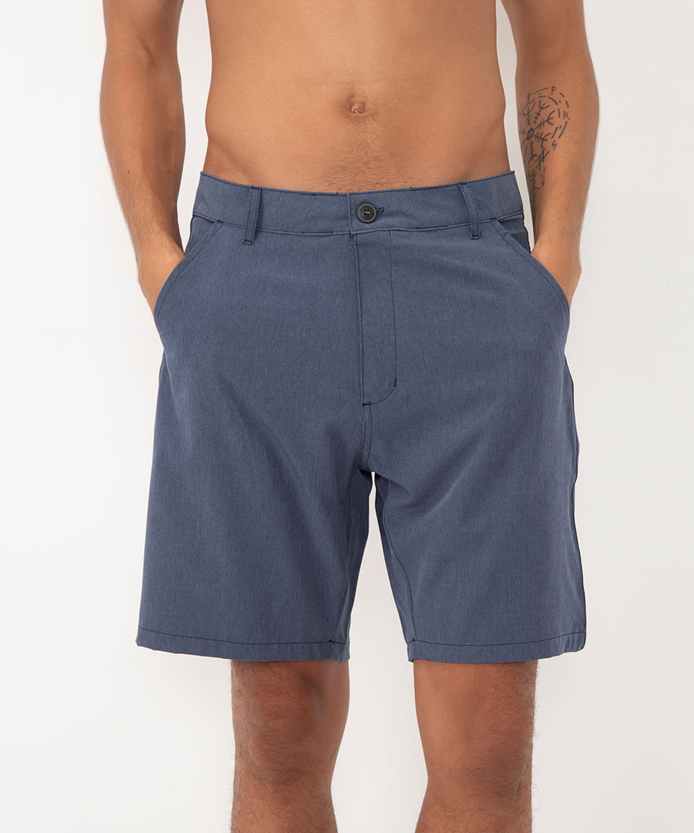 bermuda boardshort com bolsos azul