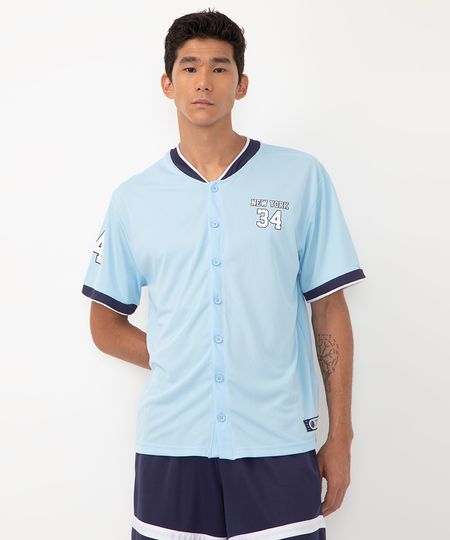camisa oversized new york esportiva ace azul M