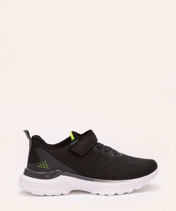 tênis infantil com velcro preto 28