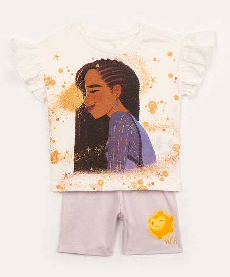 conjunto de algodão infantil wish off white 1