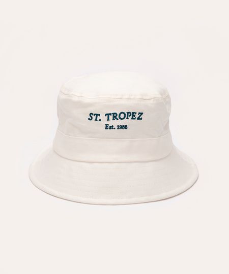 chapéu bucket bordado st tropez off white UNICO chapéu bucket bordado st tropez off white UNICO