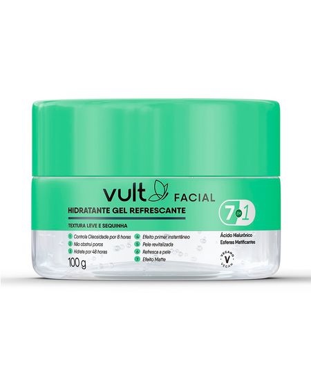 gel hidratante facial refrescante vult 100g 100 G gel hidratante facial refrescante vult 100g 100 G