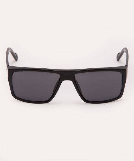 óculos de sol quadrado preto UNICO