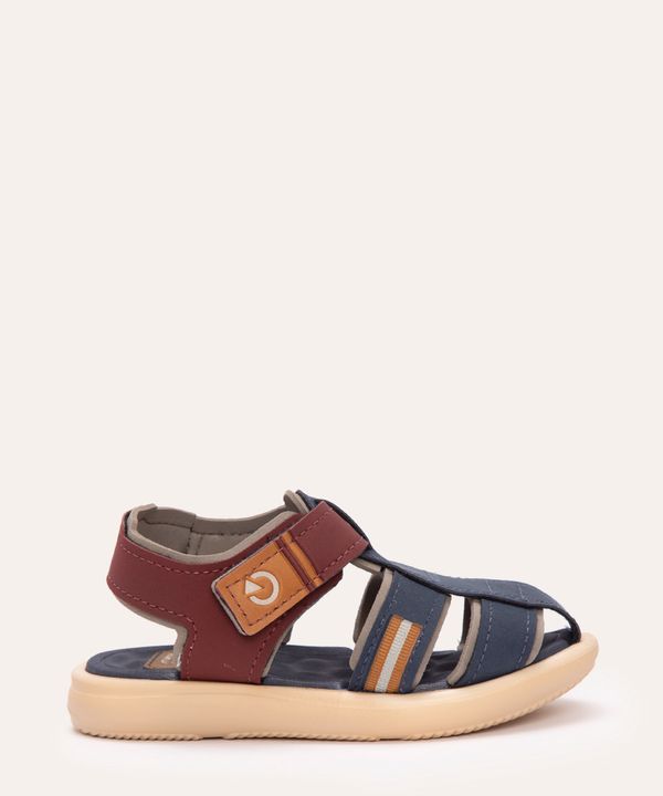 sandália infantil cartago com tiras azul 25