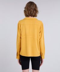 Camisa-Feminina-Oversized-Manga-Longa-Decote-V-Mostarda-9296967-Mostarda_4