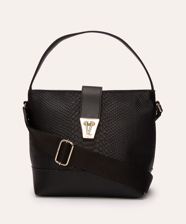 bolsa tote com alça vizzano preto UNICO