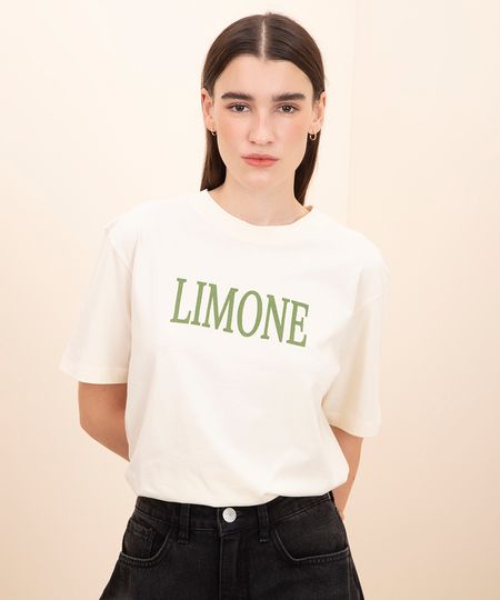 camiseta de algodão limone mindset off white M
