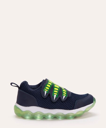 tênis infantil com velcro pata azul marinho 20