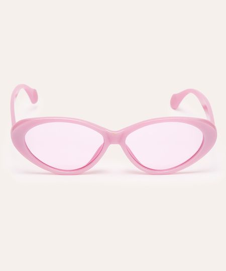 óculos de sol oval rosa UNICO
