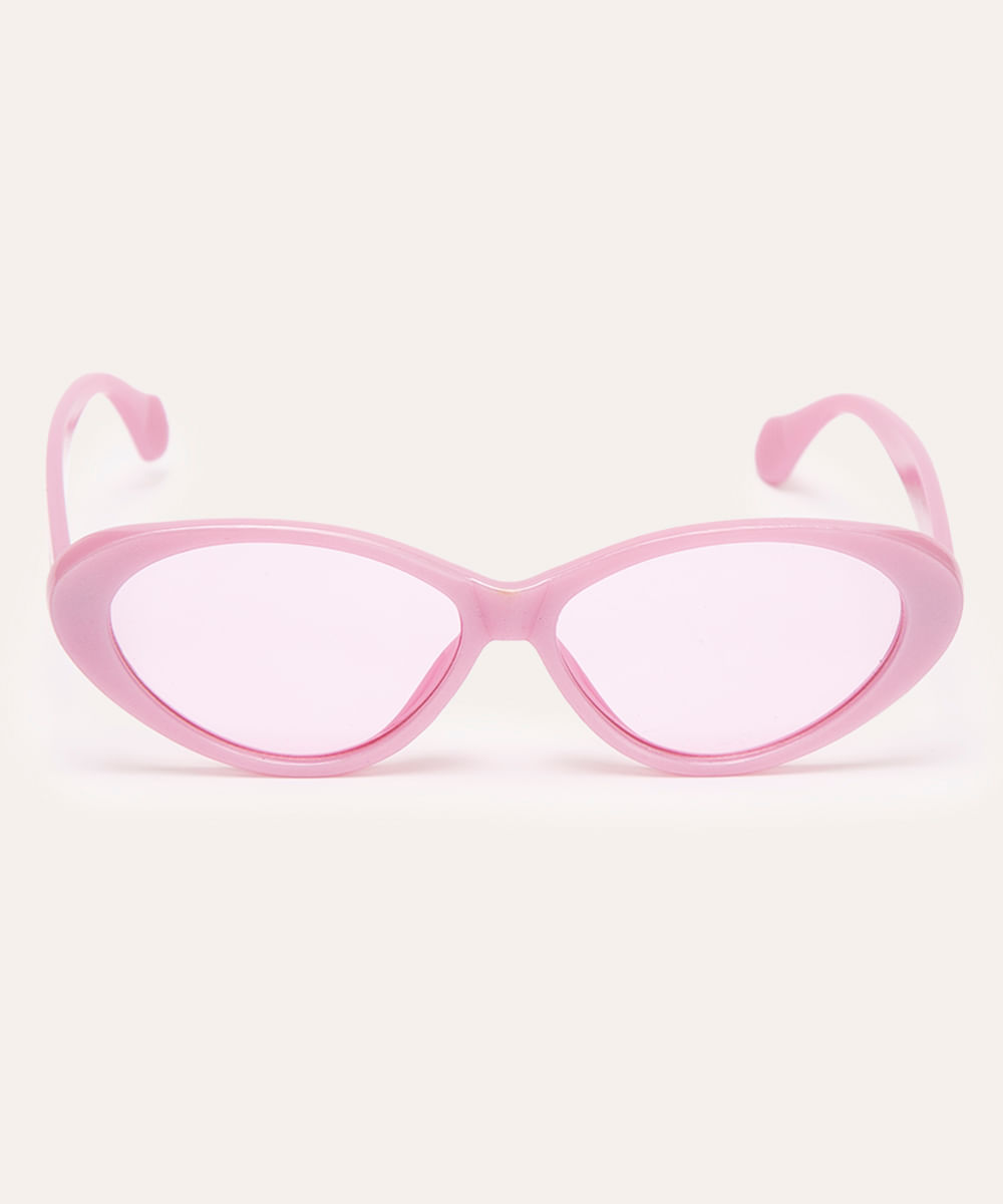 óculos de sol oval rosa