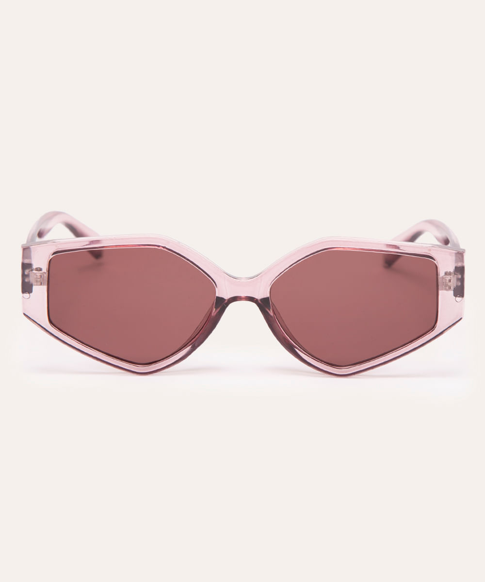 óculos de sol oval transparente