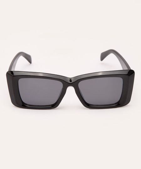 óculos de sol quadrado preto UNICO