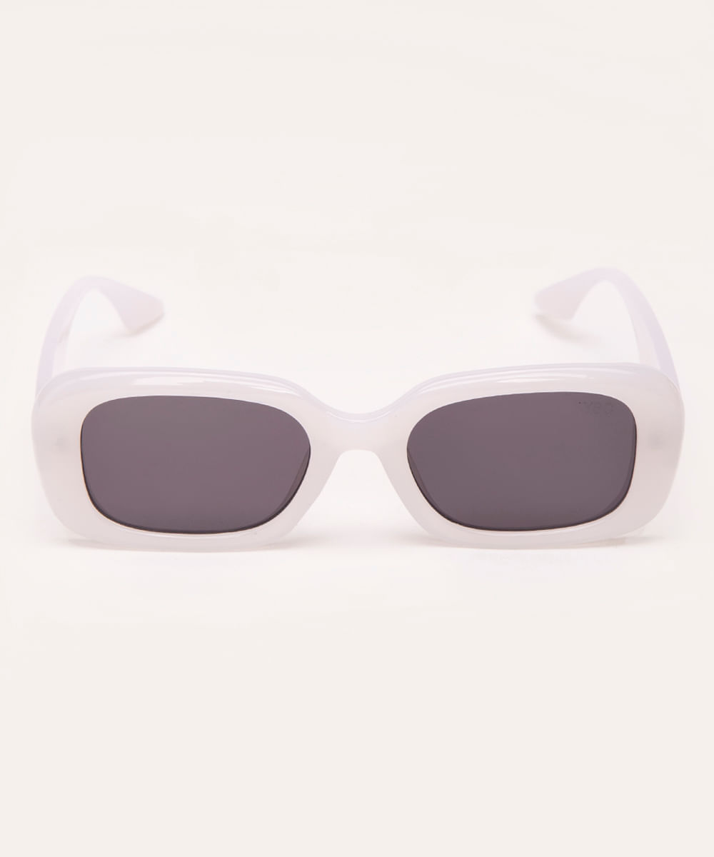 óculos de sol quadrado branco