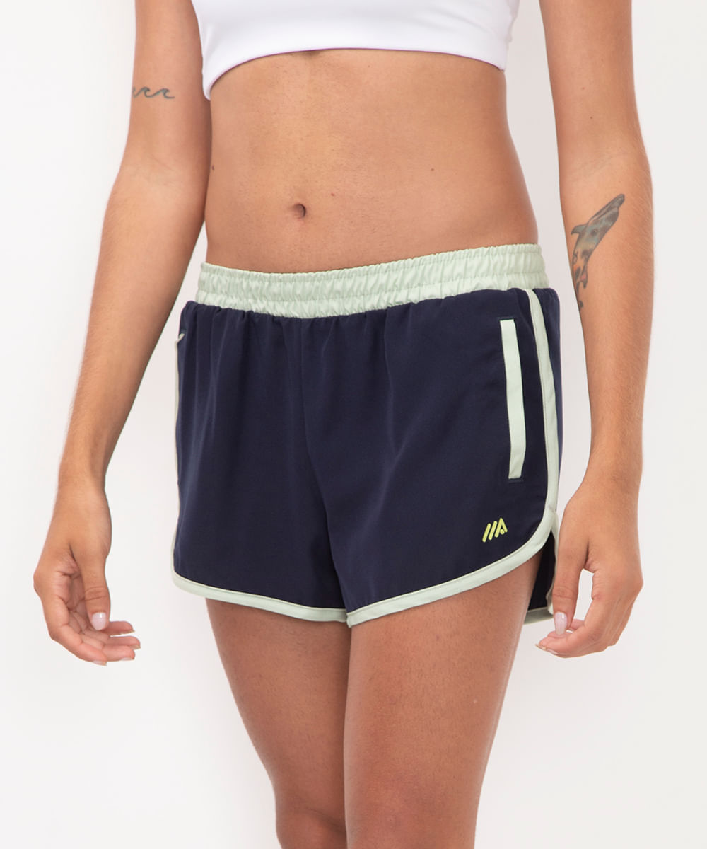 short running esportivo ace azul marinho