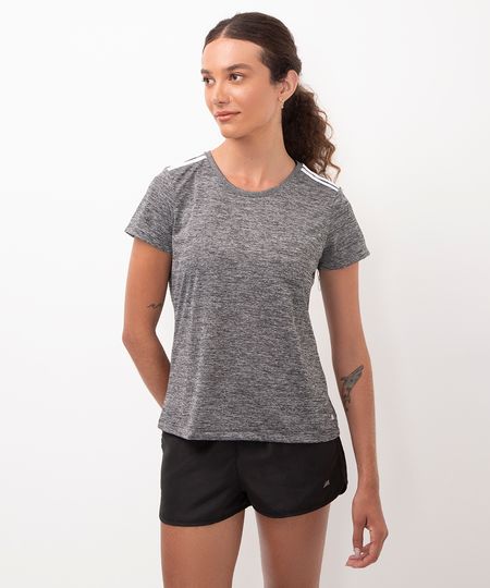 camiseta manga curta tiras esportiva ace cinza P