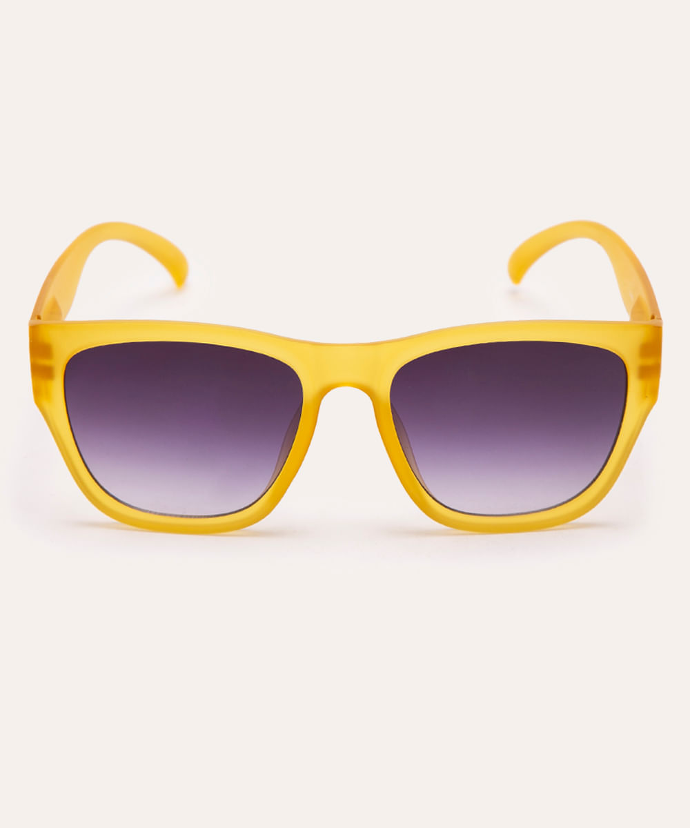 óculos de sol quadrado amarelo