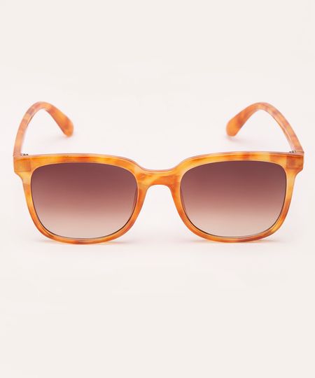 óculos de sol quadrado laranja UNICO