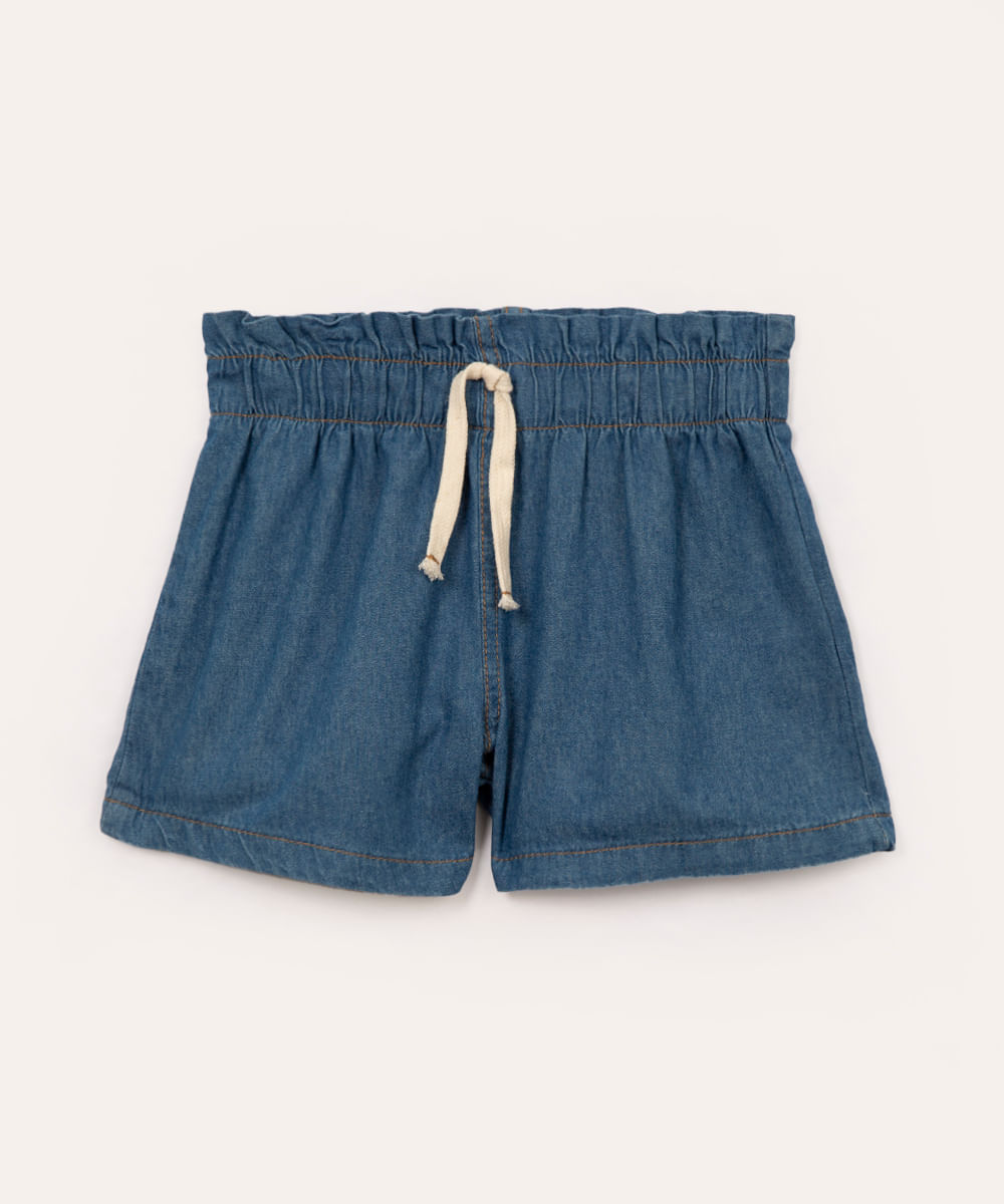 short jeans clochard infantil azul