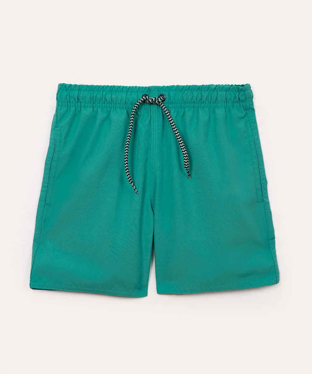 short infantil surf com cordão verde