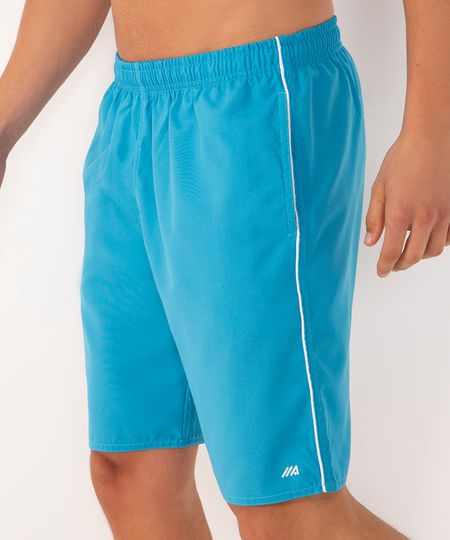 bermuda esportiva ace com bolsos e vivo contrastante azul P bermuda esportiva ace com bolsos e vivo contrastante azul P