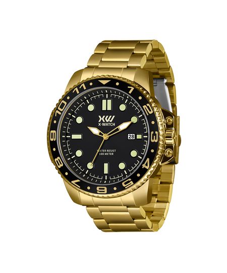 relógio analógico xmgs1043 p1kx dourado UNICO