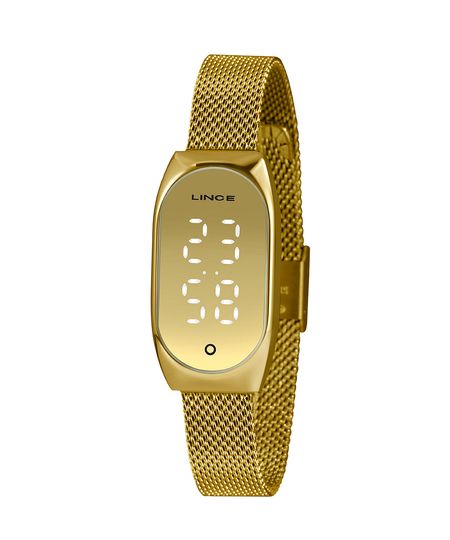relógio digital lince LDG4706L CXKX dourado UNICO