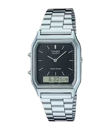 relógio digital casio AQ-230A-1DMQ prata UNICO relógio digital casio AQ-230A-1DMQ prata UNICO