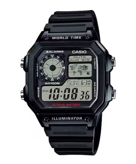 relógio digital casio AE-1200WH-1AVDF - PRETO UNICO