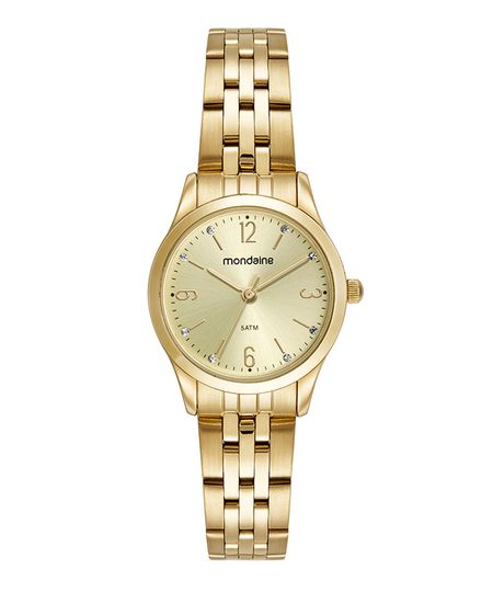 kit relógio mondaine analógico 32720LPMKDE1K1 com colar e brinco dourado UNICO kit relógio mondaine analógico 32720LPMKDE1K1 com colar e brinco dourado UNICO