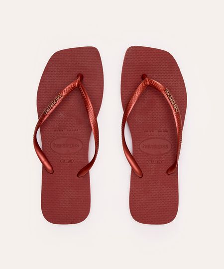 chinelo havaianas slim square vermelho 33-34 chinelo havaianas slim square vermelho 33-34