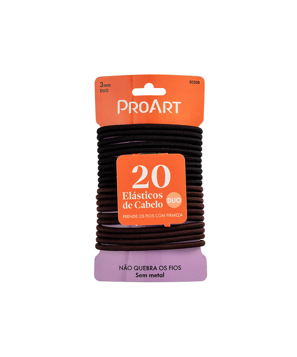 proart 20 elásticos de cabelo 3mm duo