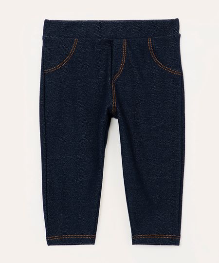 calça jeans infantil azul 0-3