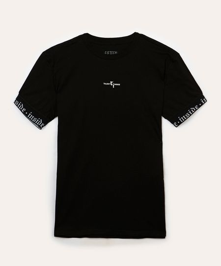 camiseta de algodão juvenil talent inside preta 14