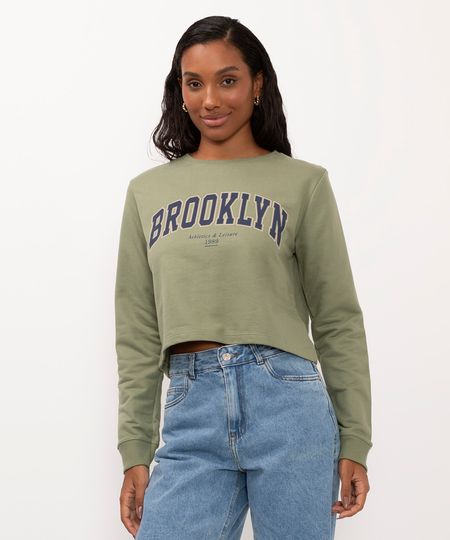 blusão de moletom brooklyn verde P