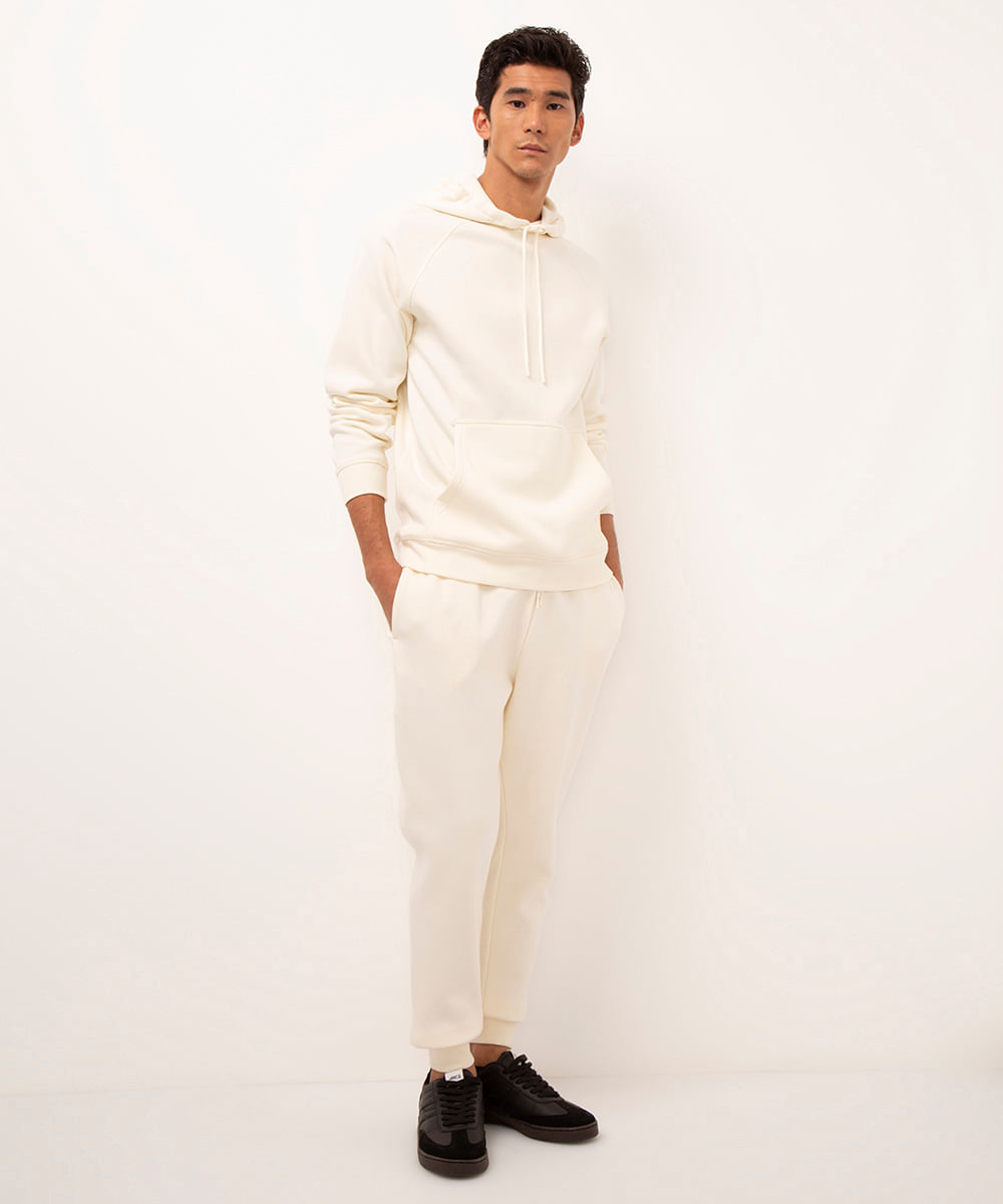 calça jogger de moletom off white