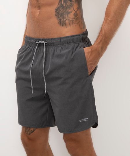 short praia com bolsos cinza P short praia com bolsos cinza P