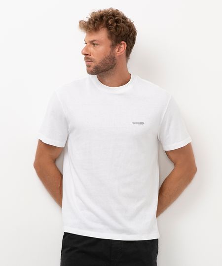 camiseta de algodão new horizons branco PP