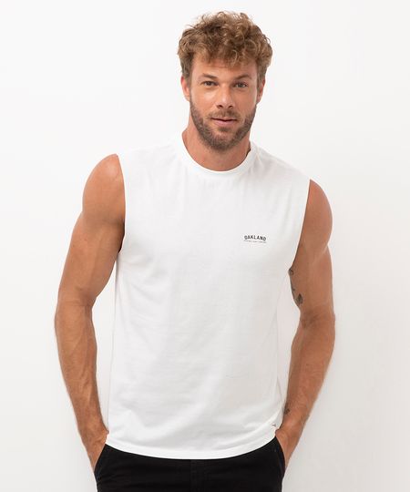 regata machão de algodão oakland off white G