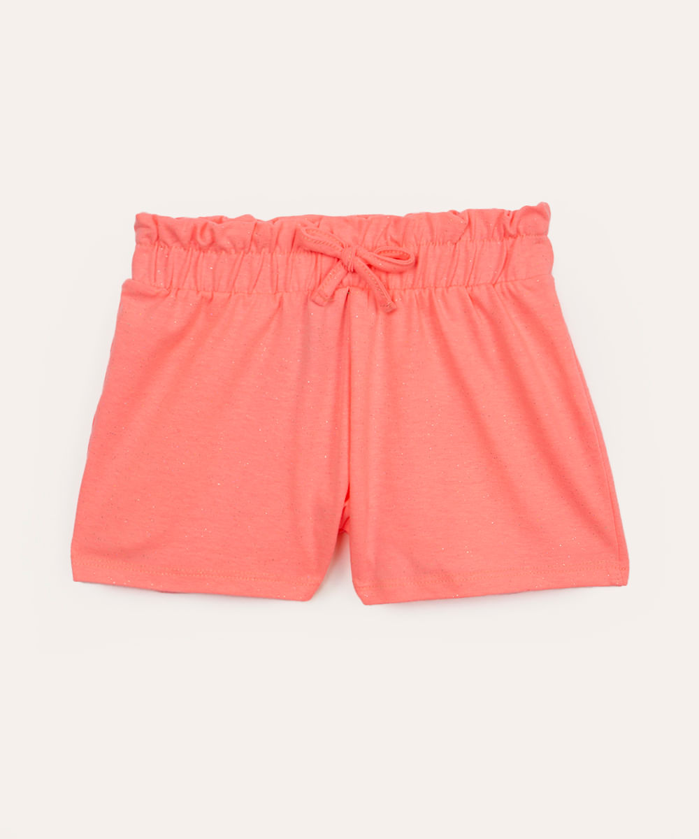 short infantil clochard glitter rosa